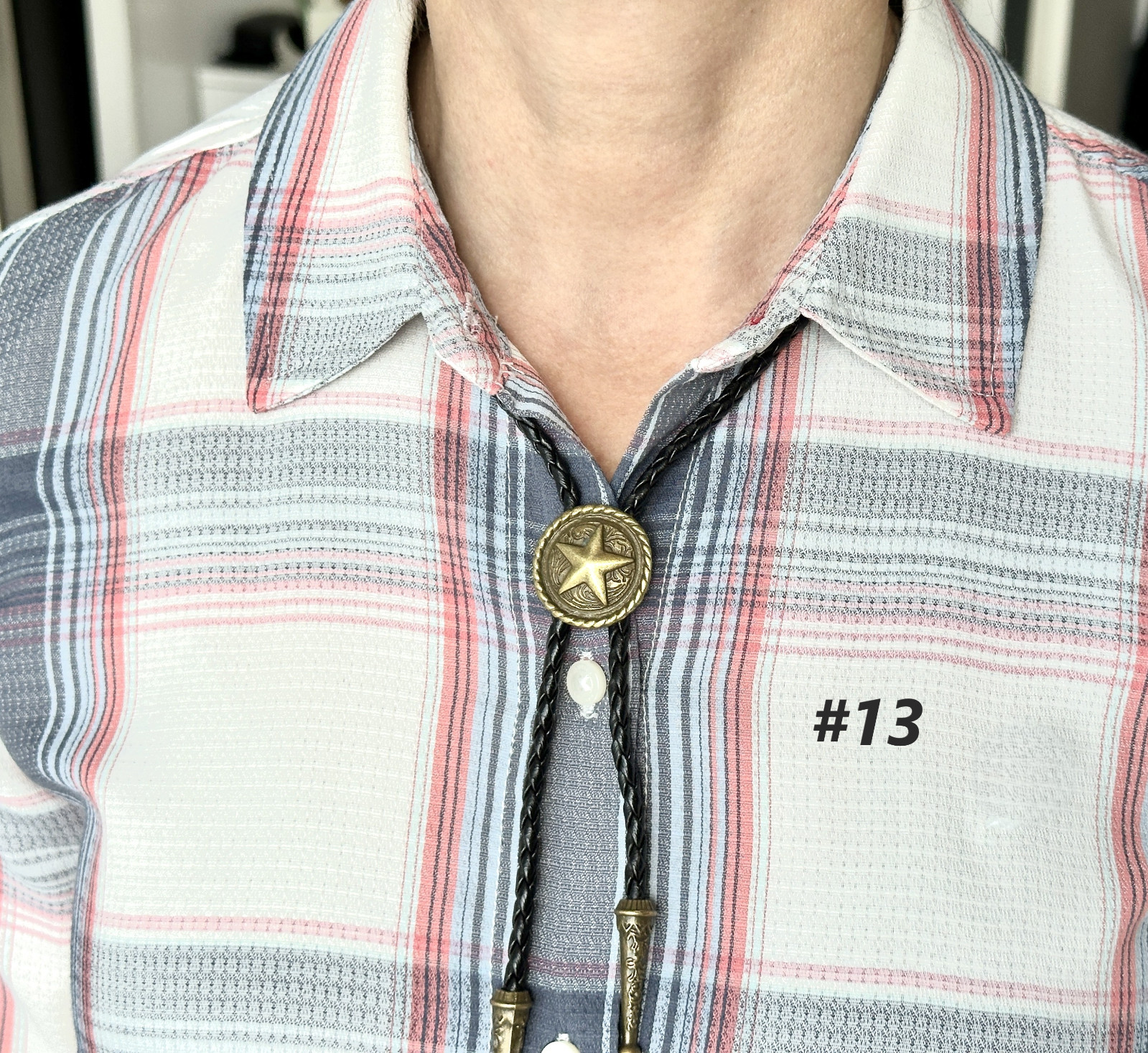 Bolo Tie Mens Wedding Necklace 38″ Leather Rope Western Cowboy Style