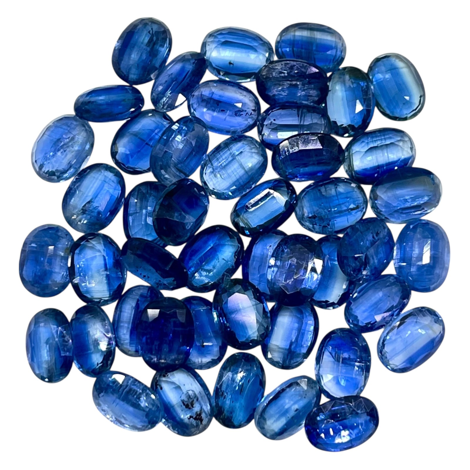 5 Pcs Natural Kyanite Blue 6x4mm Oval Cut Dazzling Untreated Loose Gemstones Lot