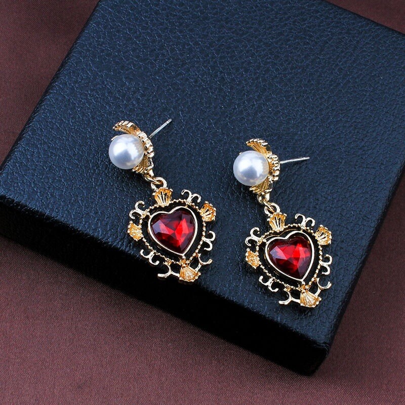 Fashion exquisite Love Heart Drop Dangle earrings 925 Silver