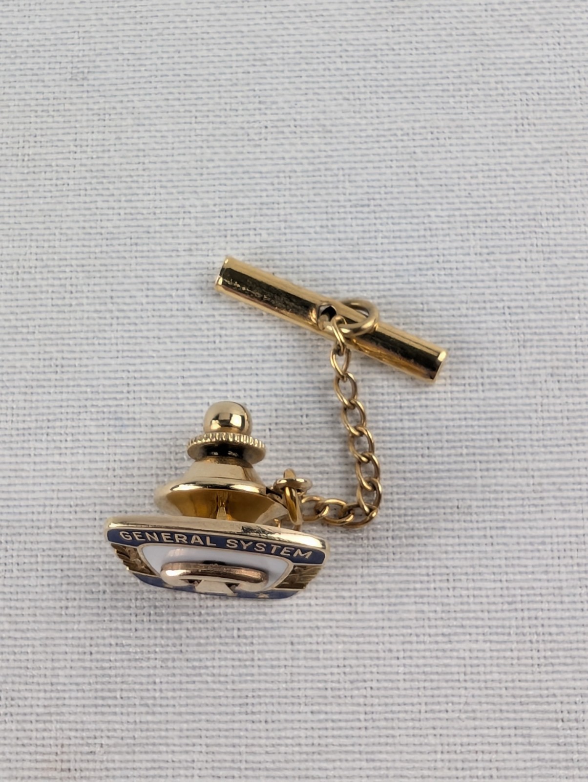 Vintage 10k Solid Gold GTE General System Four Star Service Tie Pin 2.14g