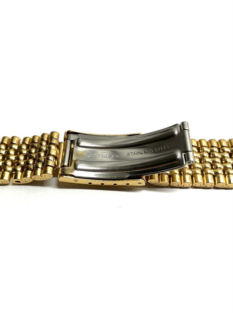 Snake Jubilee Type Vintage 20mm Swiss Jubilee Gold Color SS Band Bracelet