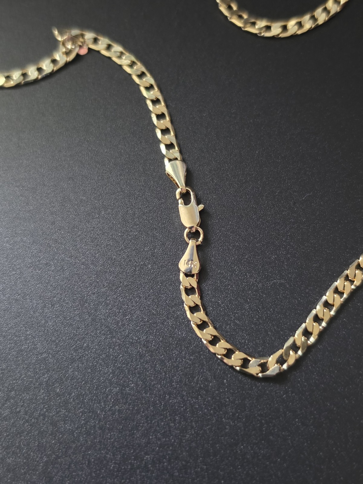 14K Gold Filled Curb Chain Necklace 30″ 3.5mm 13.73g Lobster Clasp