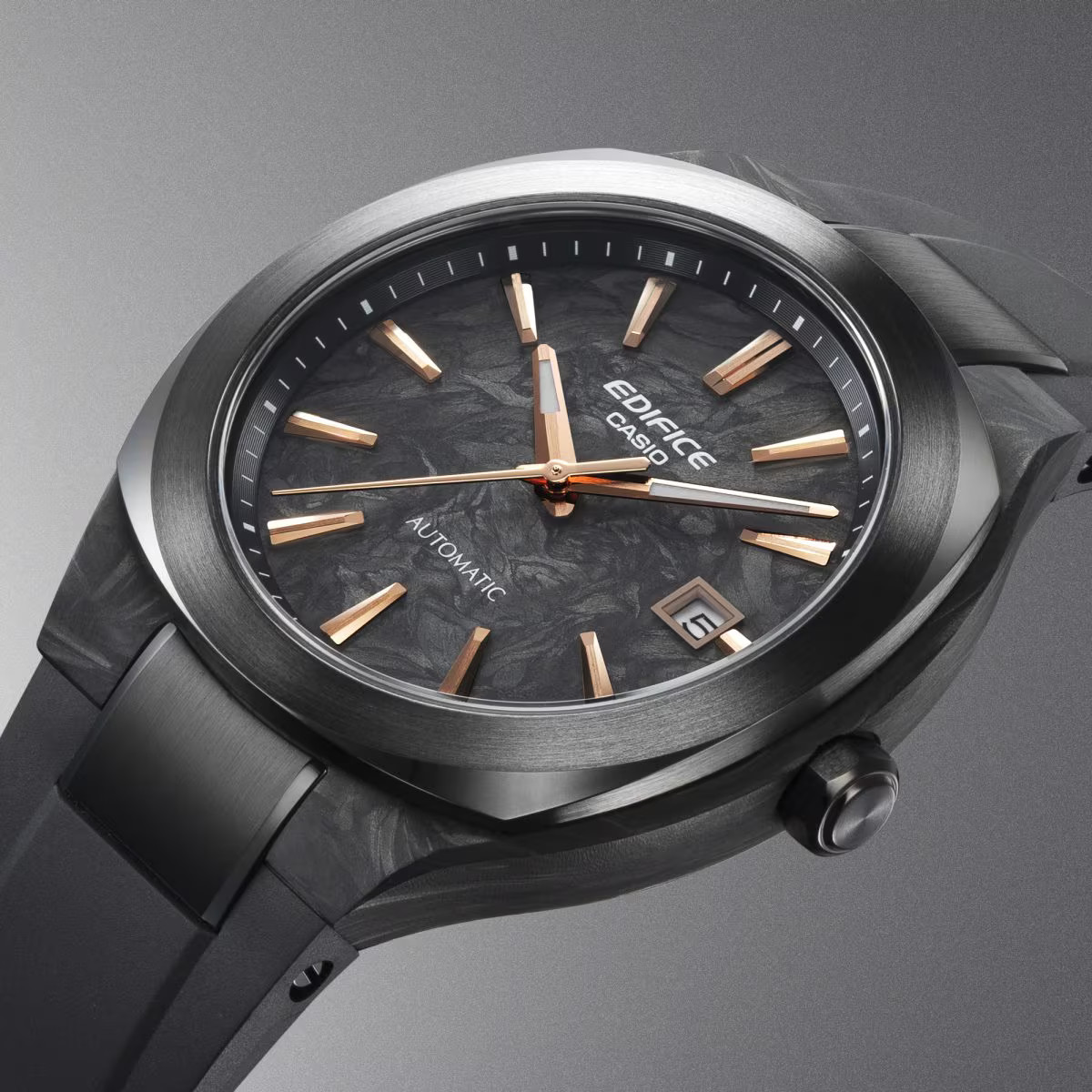 CASIO Edifice EFK-200XPB-1A Automatic Black Forged Carbon Case Resin Sapphire