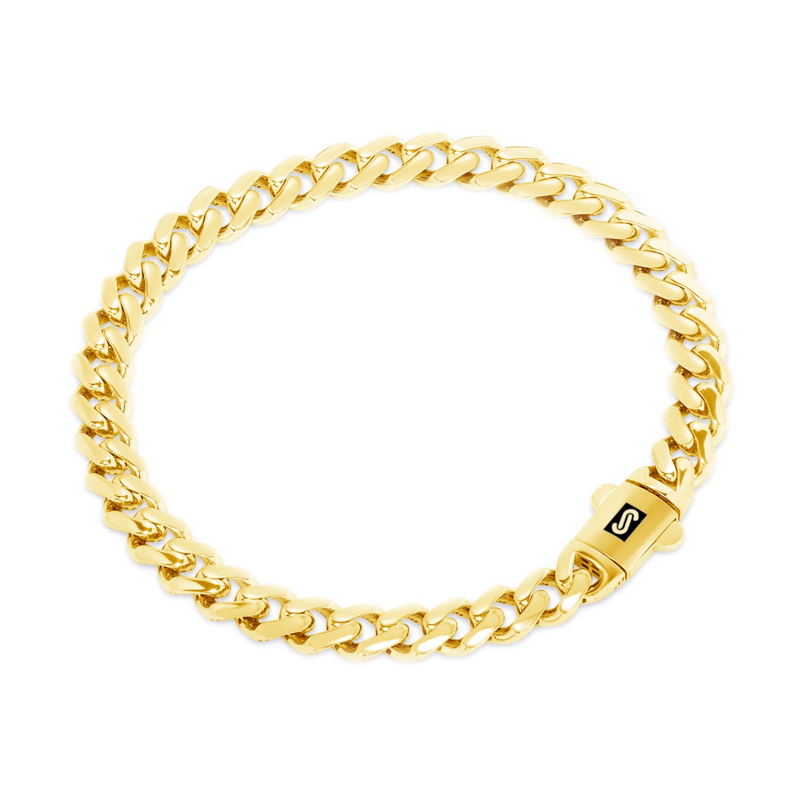 10K Yellow Gold Miami Cuban 6mm Monaco Chain Bracelet Mens Womens 6″ 7″ 8″ 9″