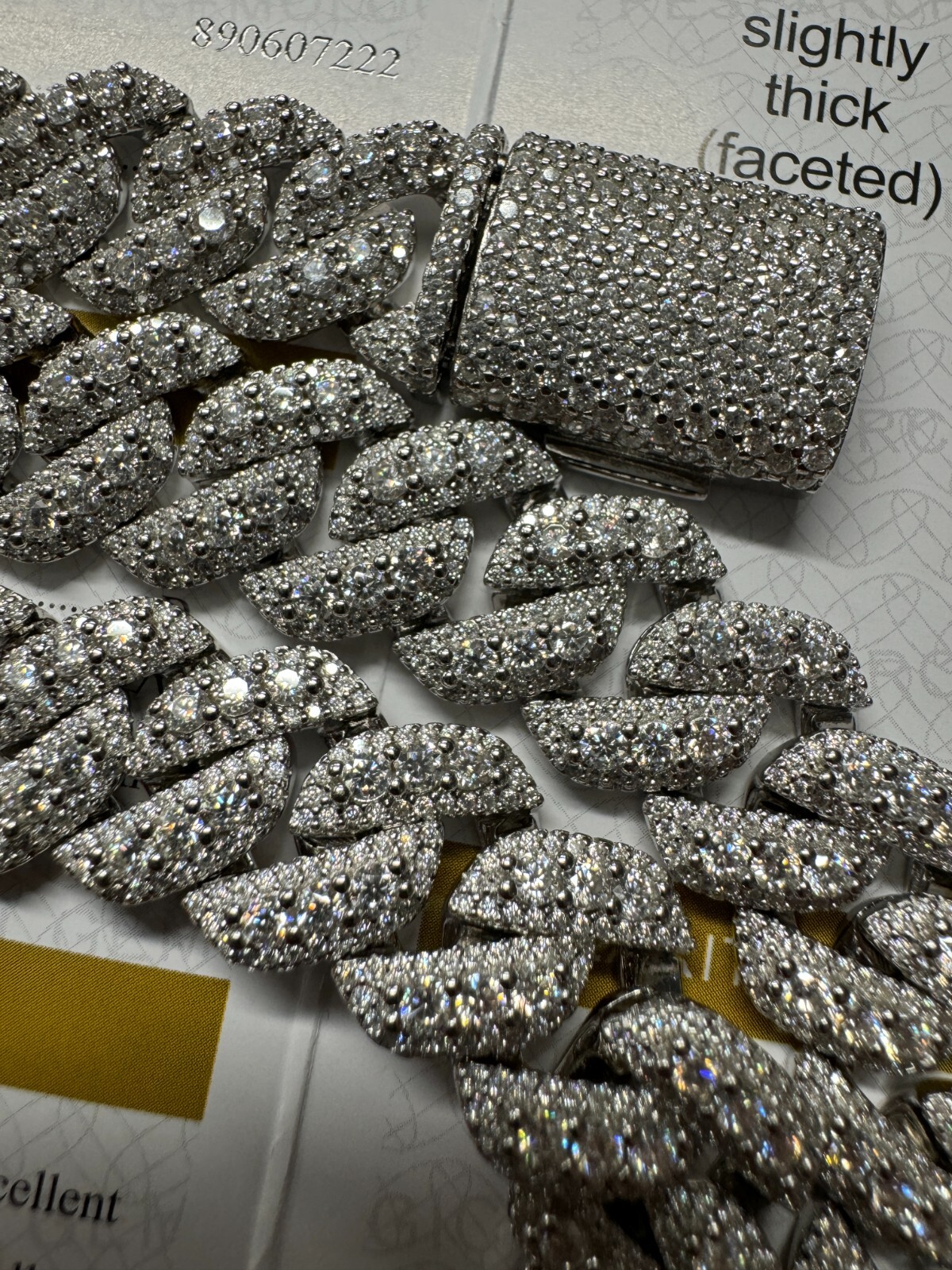 MOISSANITE Real Miami Cuban Link Chain Iced Hip Hop 925 Silver Necklace 16″-30″
