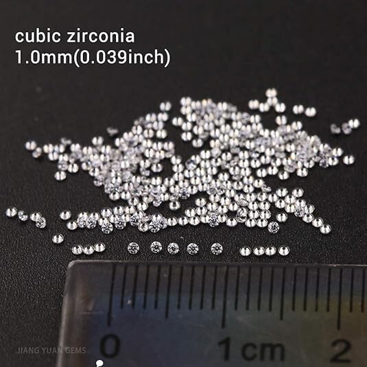 1000pcs 5A Round Machine Cut White Cubic Zirconia Stone Loose CZ Synthetic