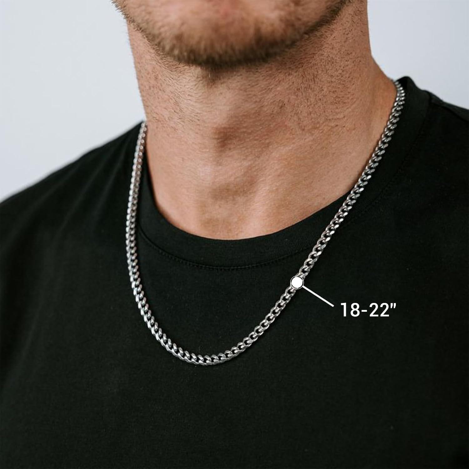 To My Husband Necklace Cuban Chain, I Love You Birthday Valentine Gift from Wife