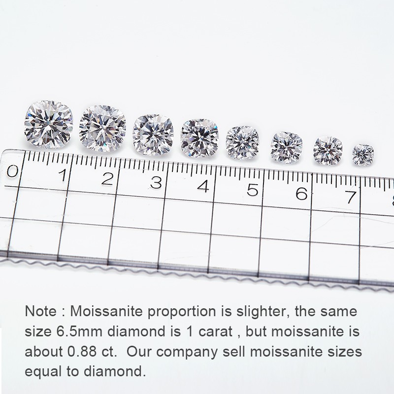 US 0.1-10ct Cushion Cut D Color Moissanite Loose VVS1 GRA Certificate Wholesale