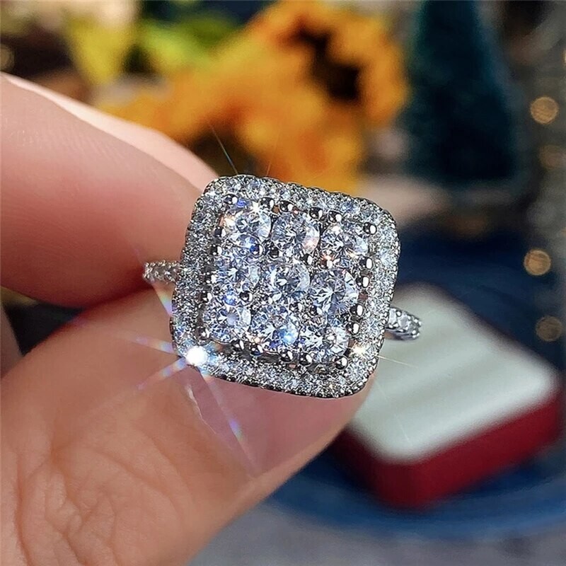 2.5 Ct CZ Comfort Fit Ring 925 Silver Plated Sparkling Valentine Day Gifts Ring