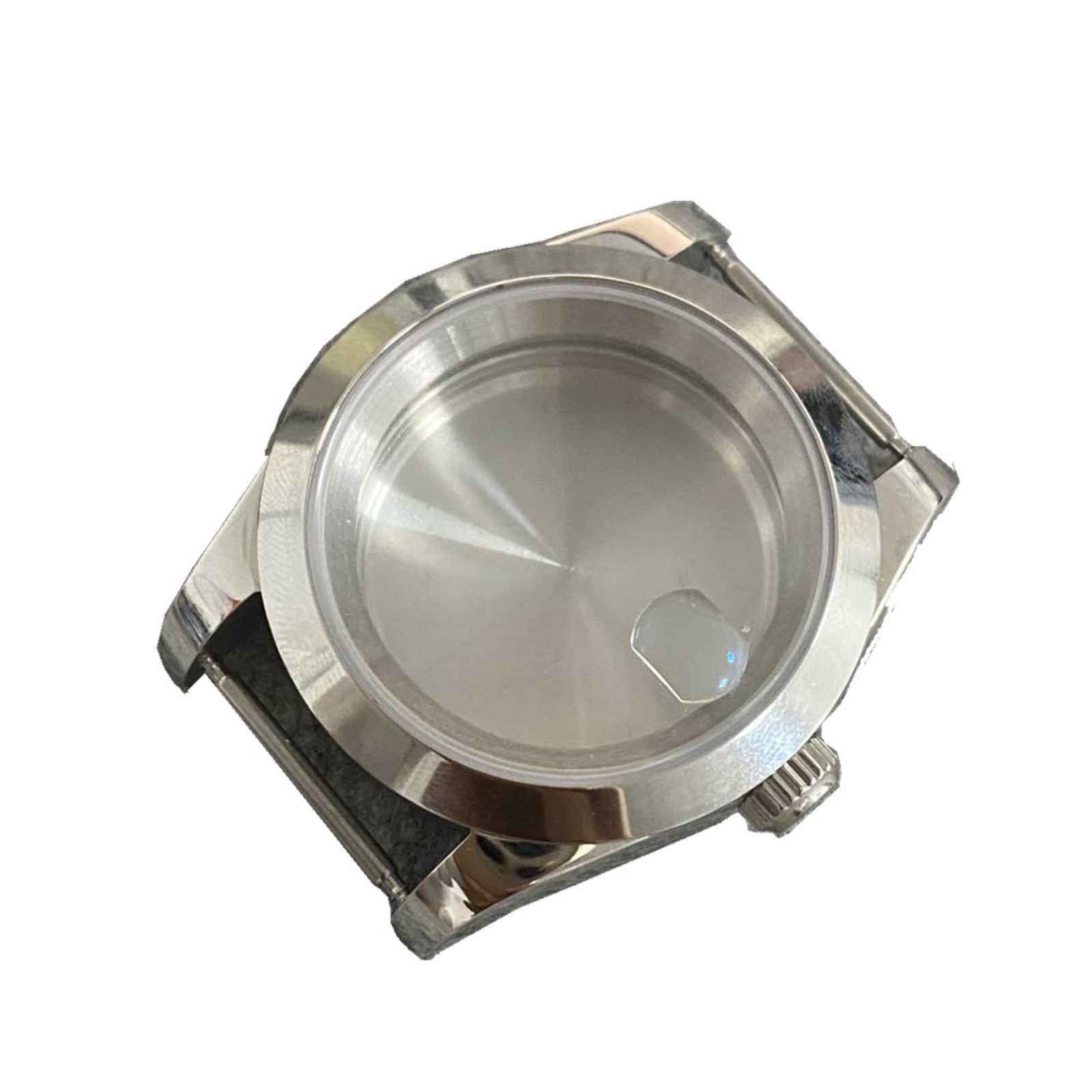 39mm Sapphire Glass Stainless Steel Watch Case w/ Magnifying For Seiko NH35/36,