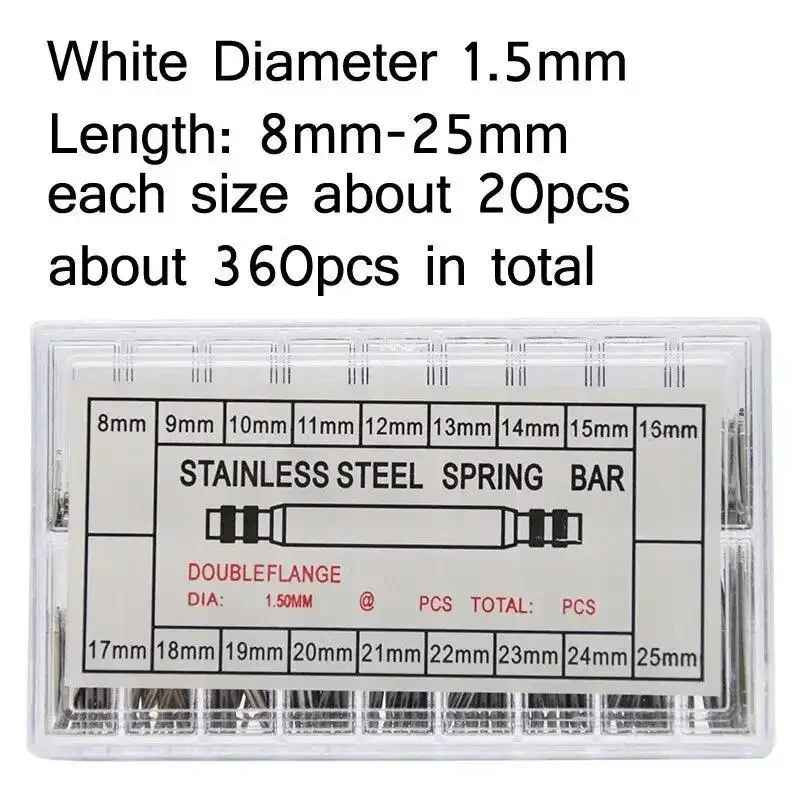 360Pcs Watch Pins Spring Bars Band Strap Link 8-25mm Remover Set Tools set