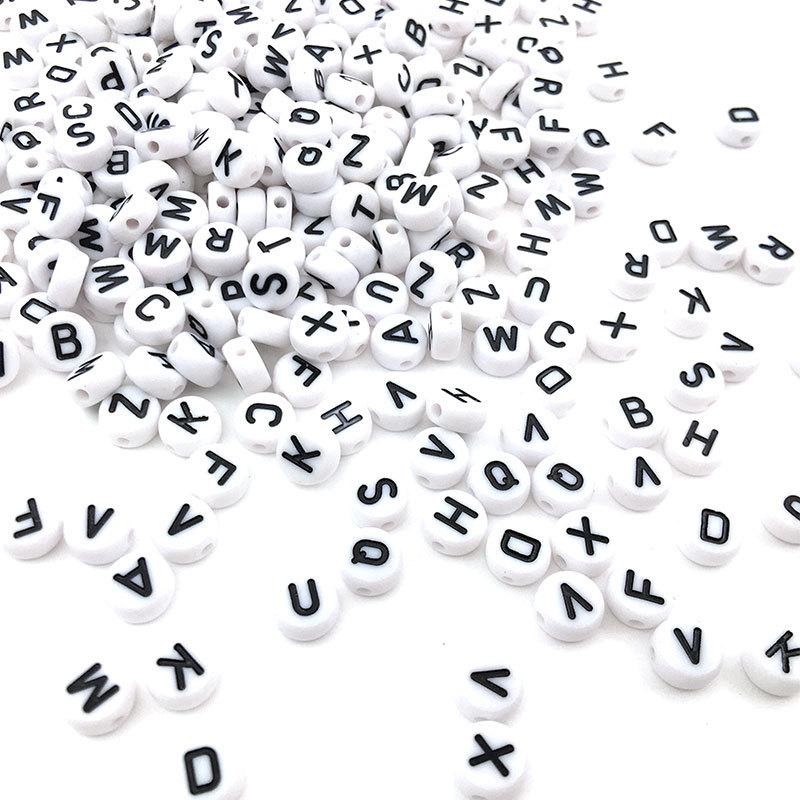 600PCS Gold Plated Beads(4,6,8mm) and Resin Alphabet Beads(6mm) Collection C06