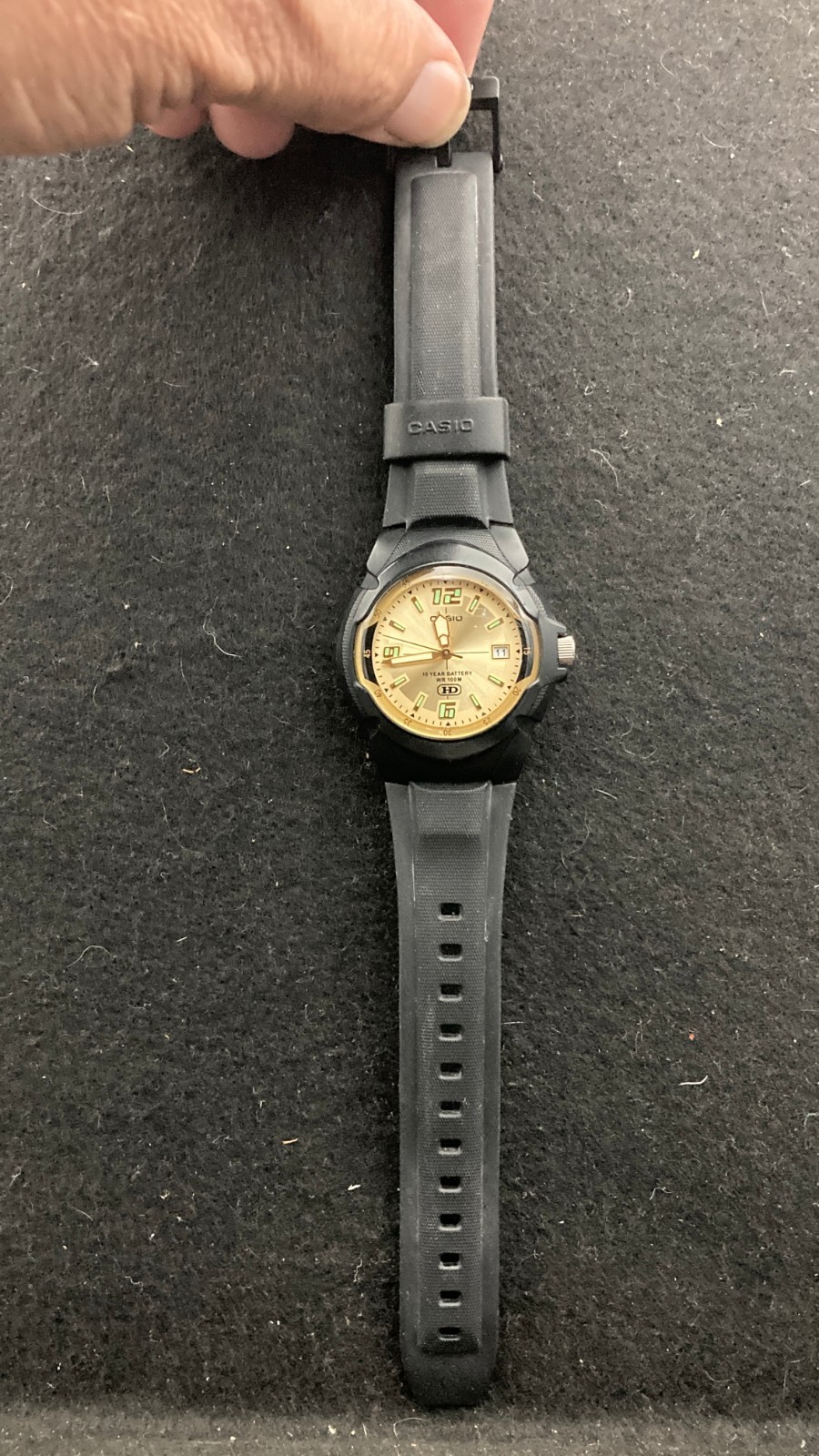 Men’s Casio WM-600 Analog Date Watch Very Good Condition New Battery