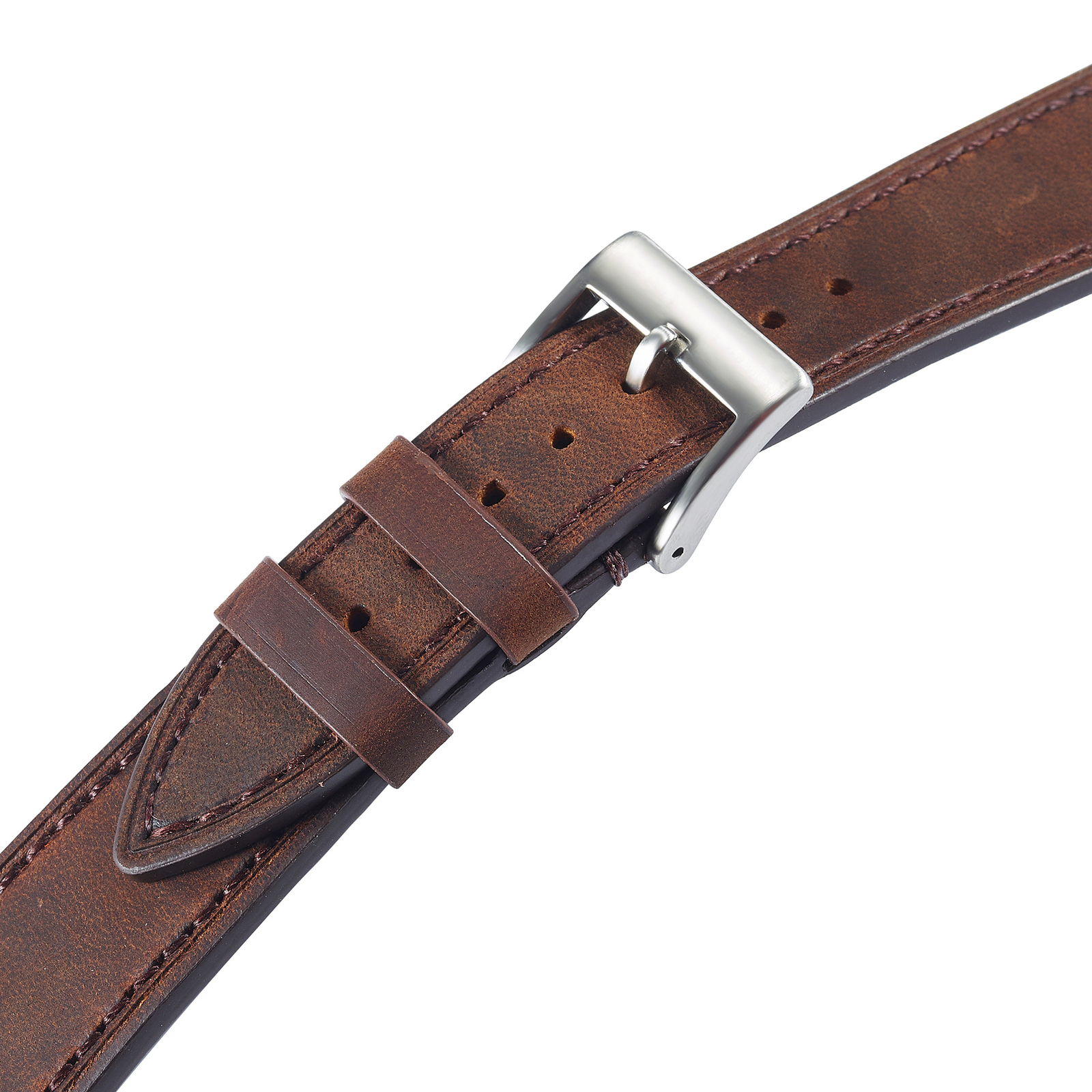 Crazy Horse Genuine Leather Watch Band Quick Release Frosted Straps Mens 18-24mm