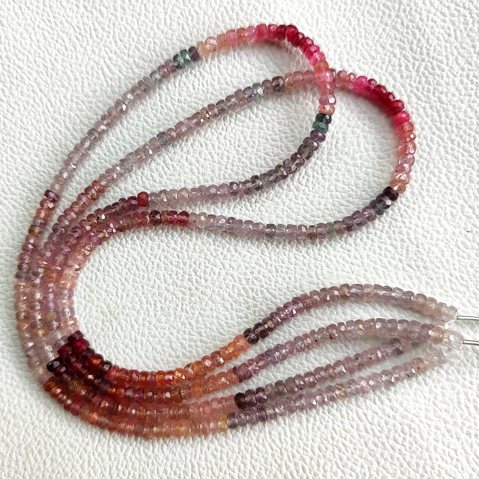 Sri Lanka Spinel Beads 4mm Faceted Rondelle 17″ Strand Natural Gemstones DIY