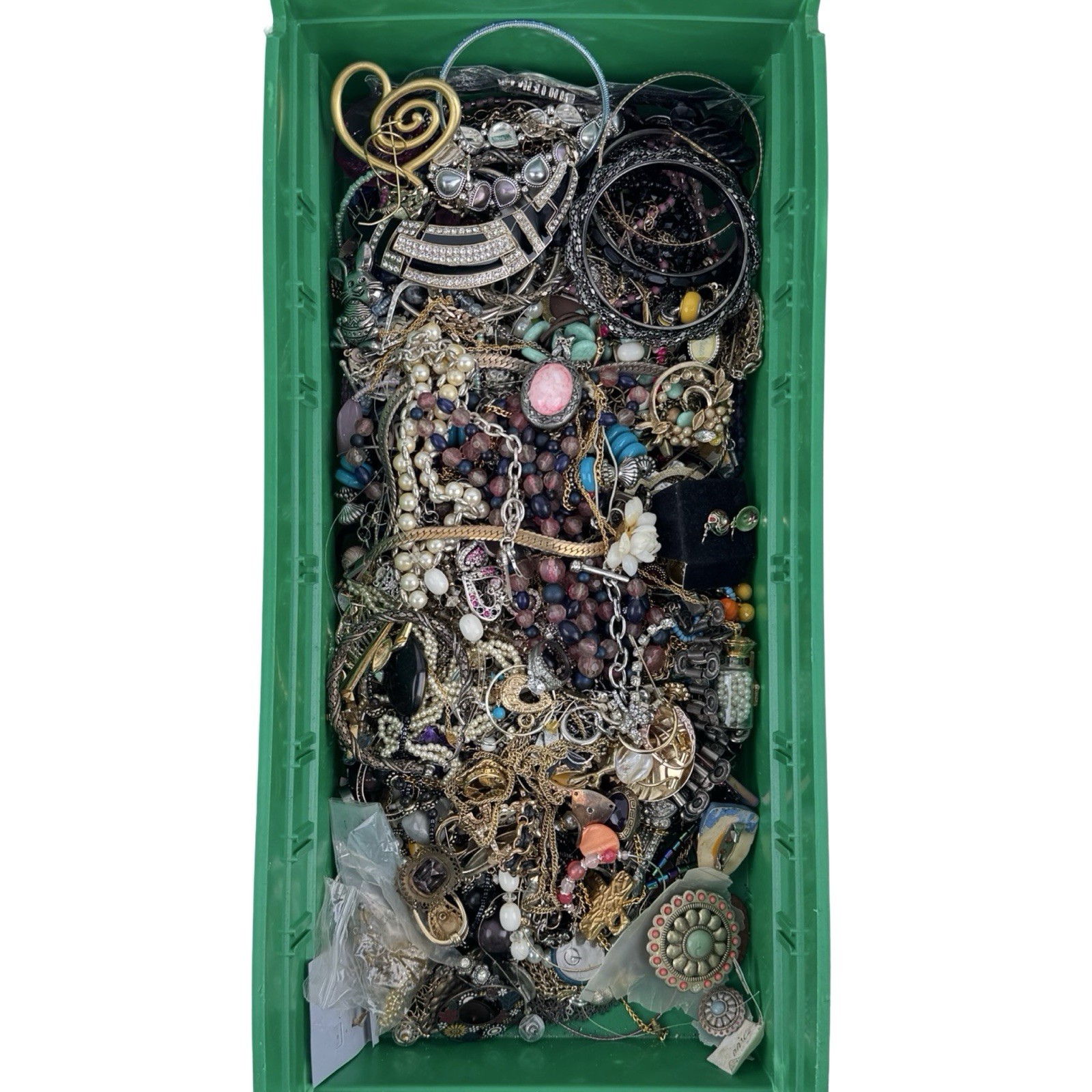 10 Pound Unsorted Tangled Jewelry Vintage Modern Wear Junk Treasure Hunt