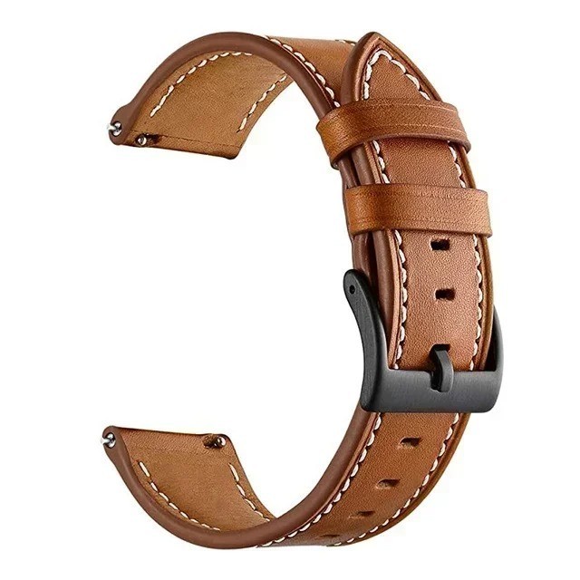 20mm 22mm Classic Leather Watch Band Strap Quick Release Wristband