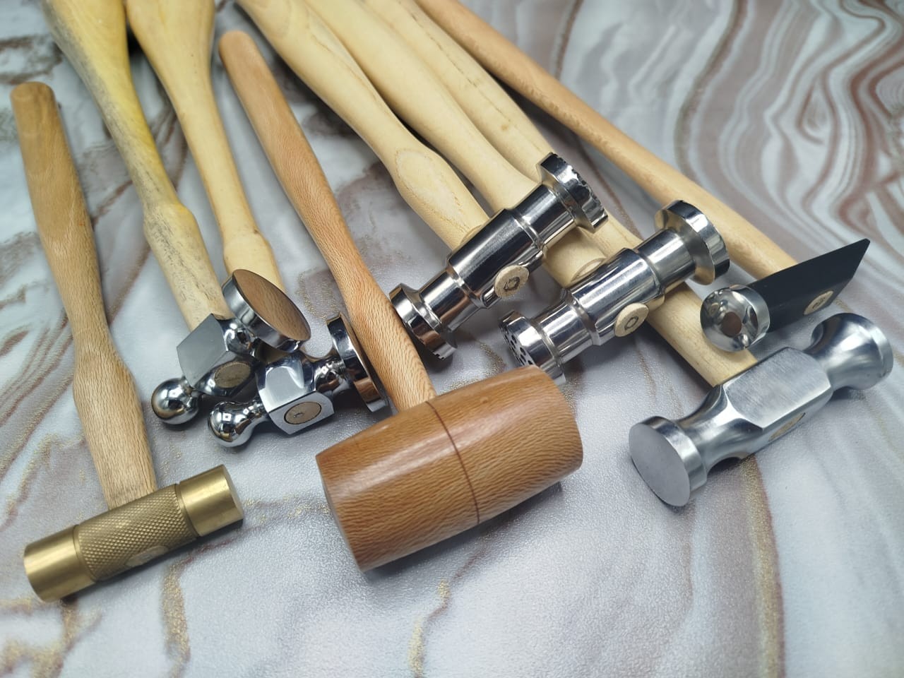 8pc Jewelry Hammer Set Metal Forming Tools for Silversmith & Jewelry Making