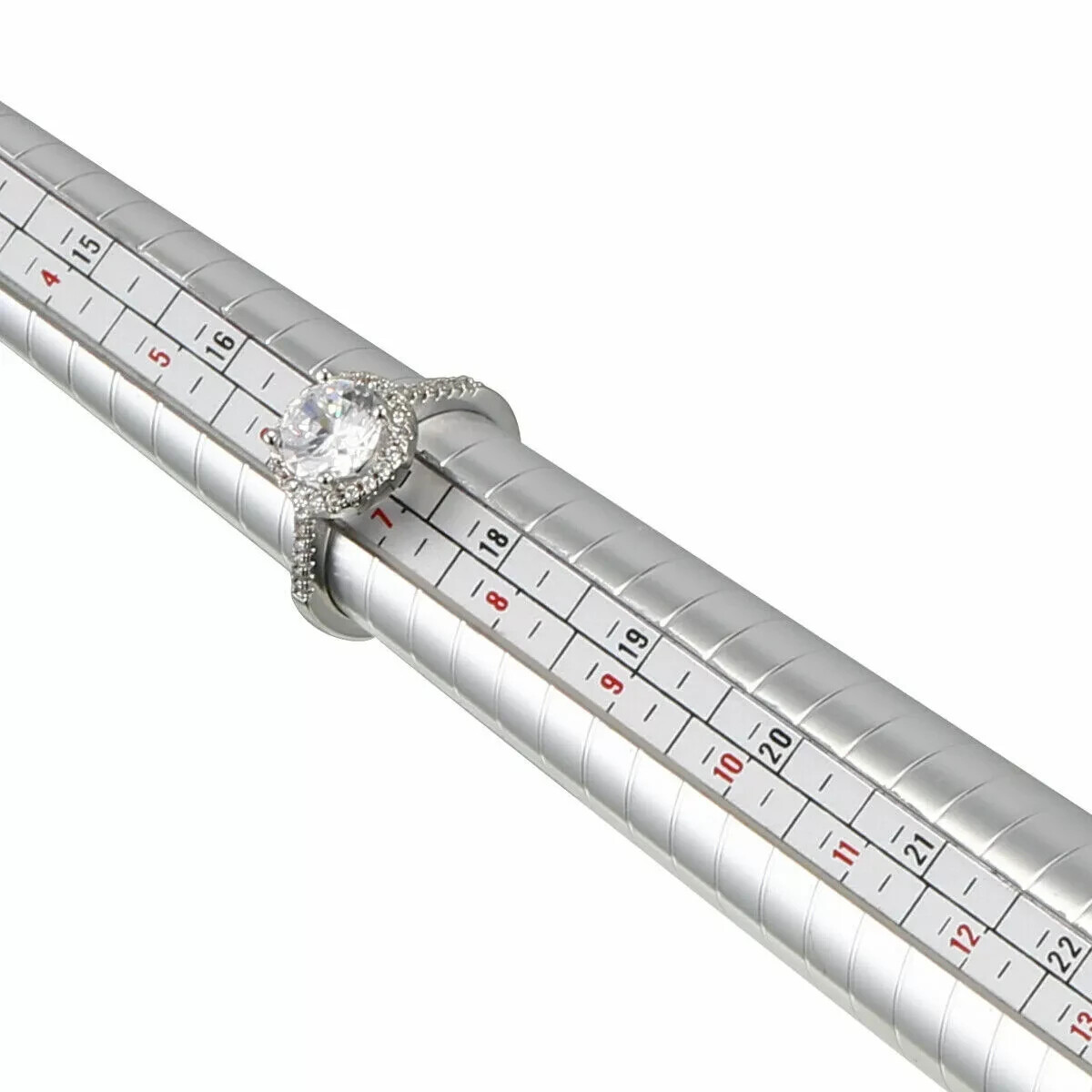 Metal Ring Sizer Guage Mandrel Finger Sizing Measure Stick Standard Jewelry Tool