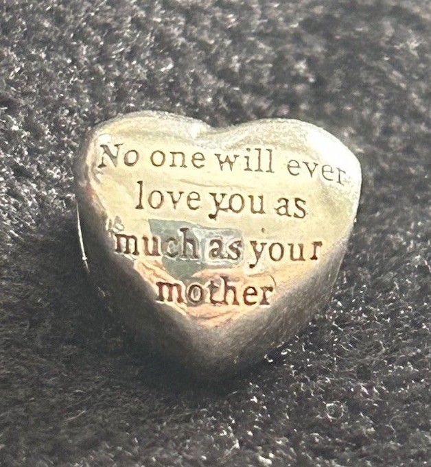 S925 Sterling Silver Heart Bead Charm Mom Mother Love Family Mothers’s Day Gift