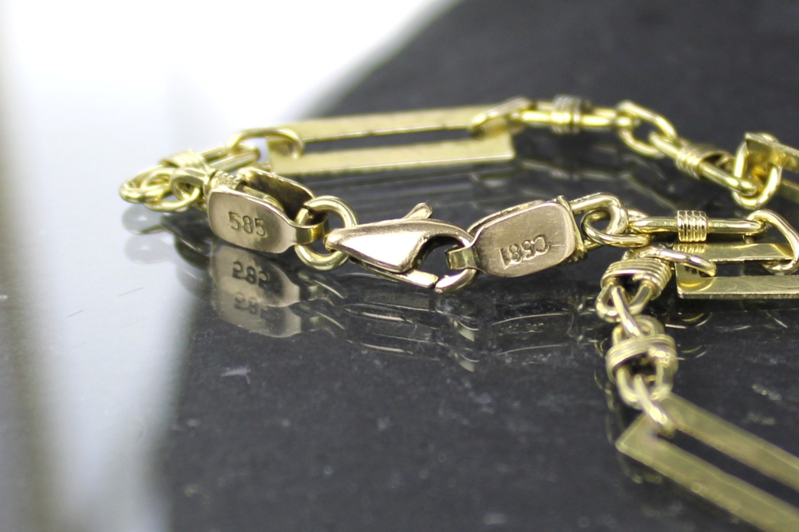 Gold bracelet, bracelet, 585 yellow gold, 14 carats