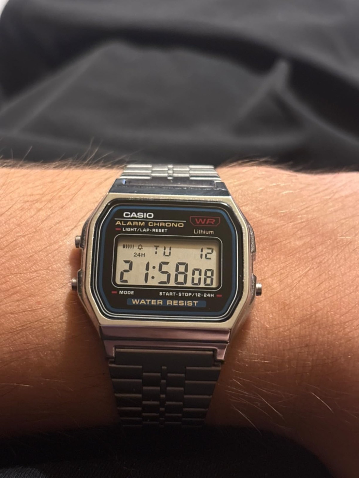 Casio A159WA-N1 NEW Men’s Watch Digital Display Silver Stainless Steel Band