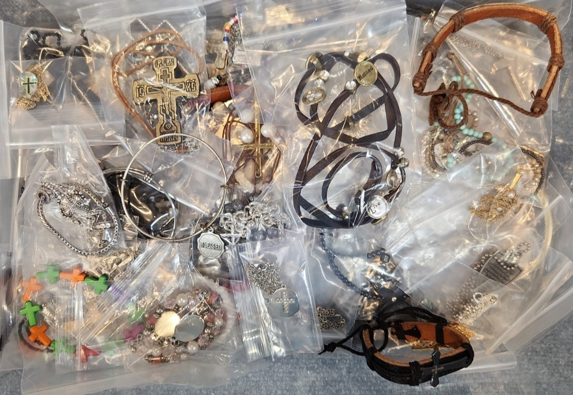 Jewelry Wearable Christian Collection 5 Lbs Lot # 712 See Description