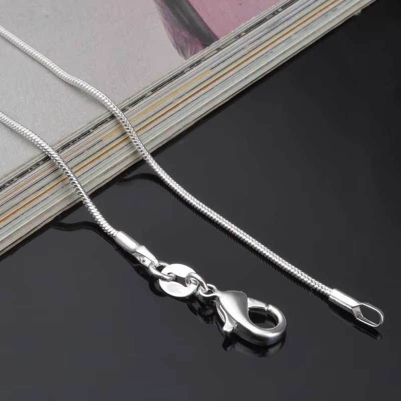 Men&Women’s 925 Sterling Silver Tarnish-Free Italian Snake Chain Necklace 16-24*