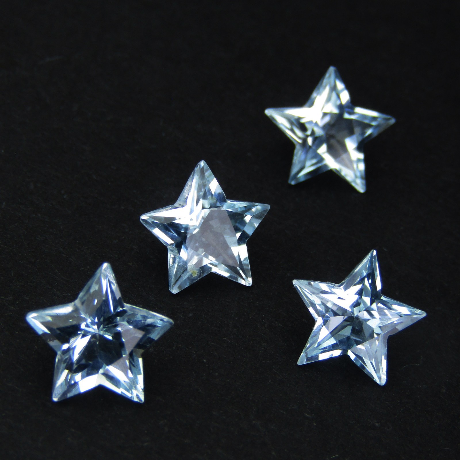 4.92Cts Decorative Natural Sky Blue Topaz Nice Star Shape 4 Pieces Of Gems