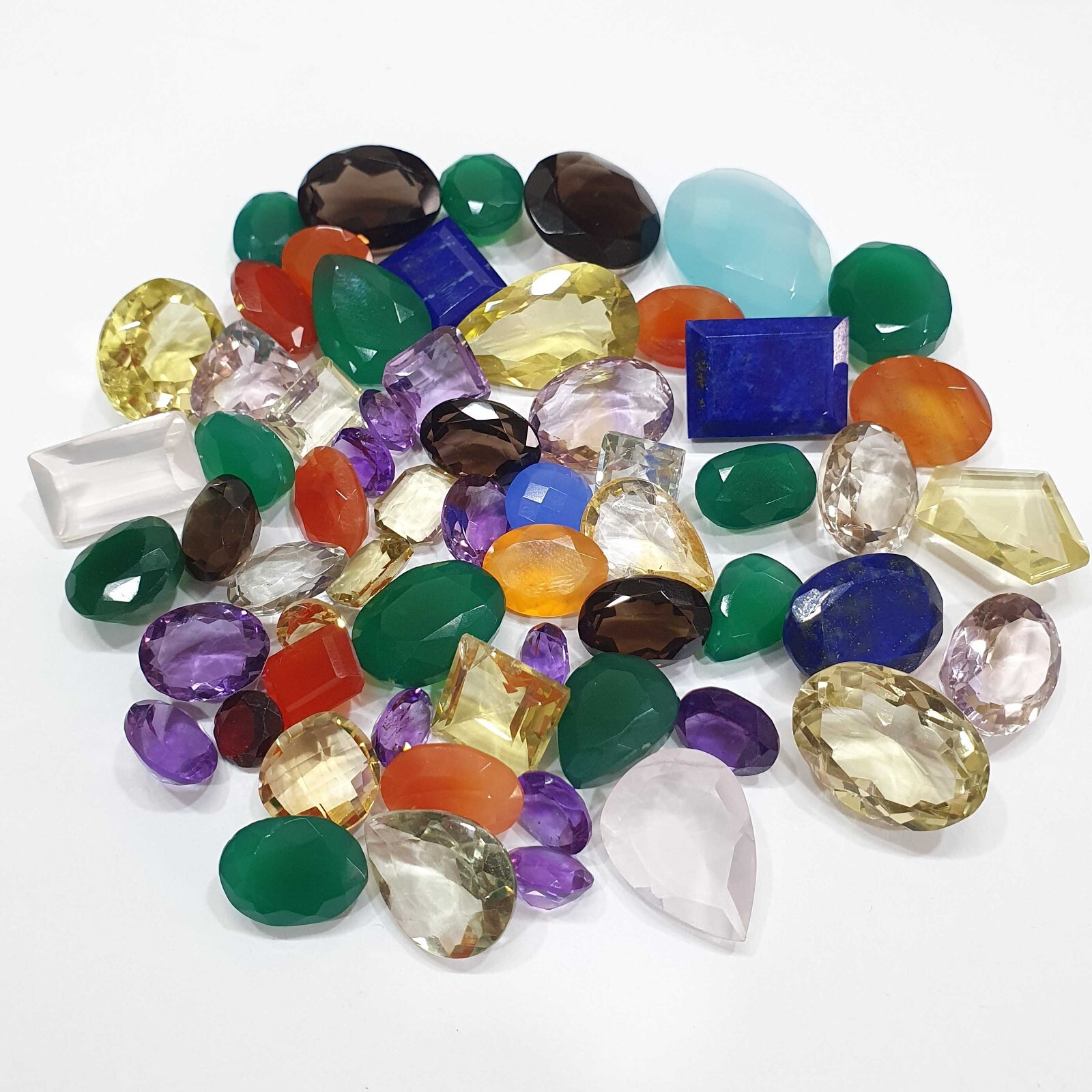 100 Carats+ Natural Mix Faceted Gemstone Mix Size Faceted Loose Gemstones