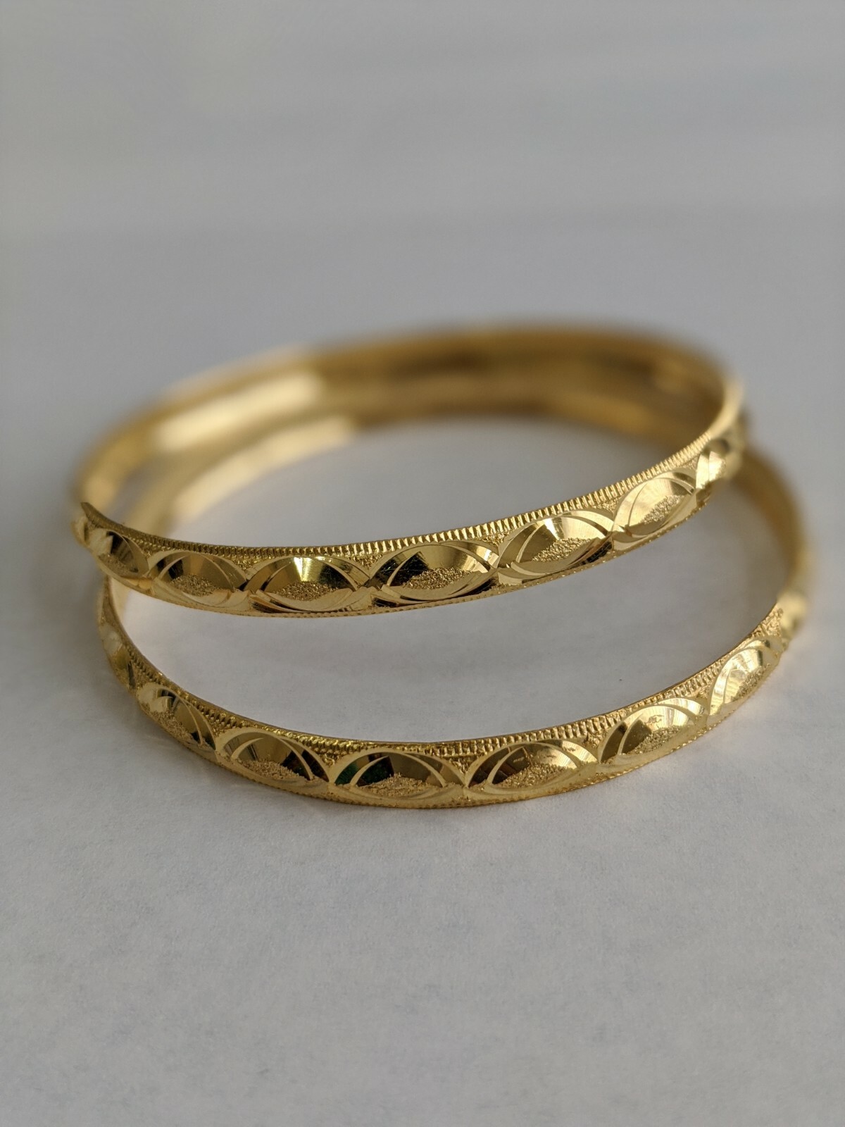22k Gold Plated Indian Bangle Set (2pcs)