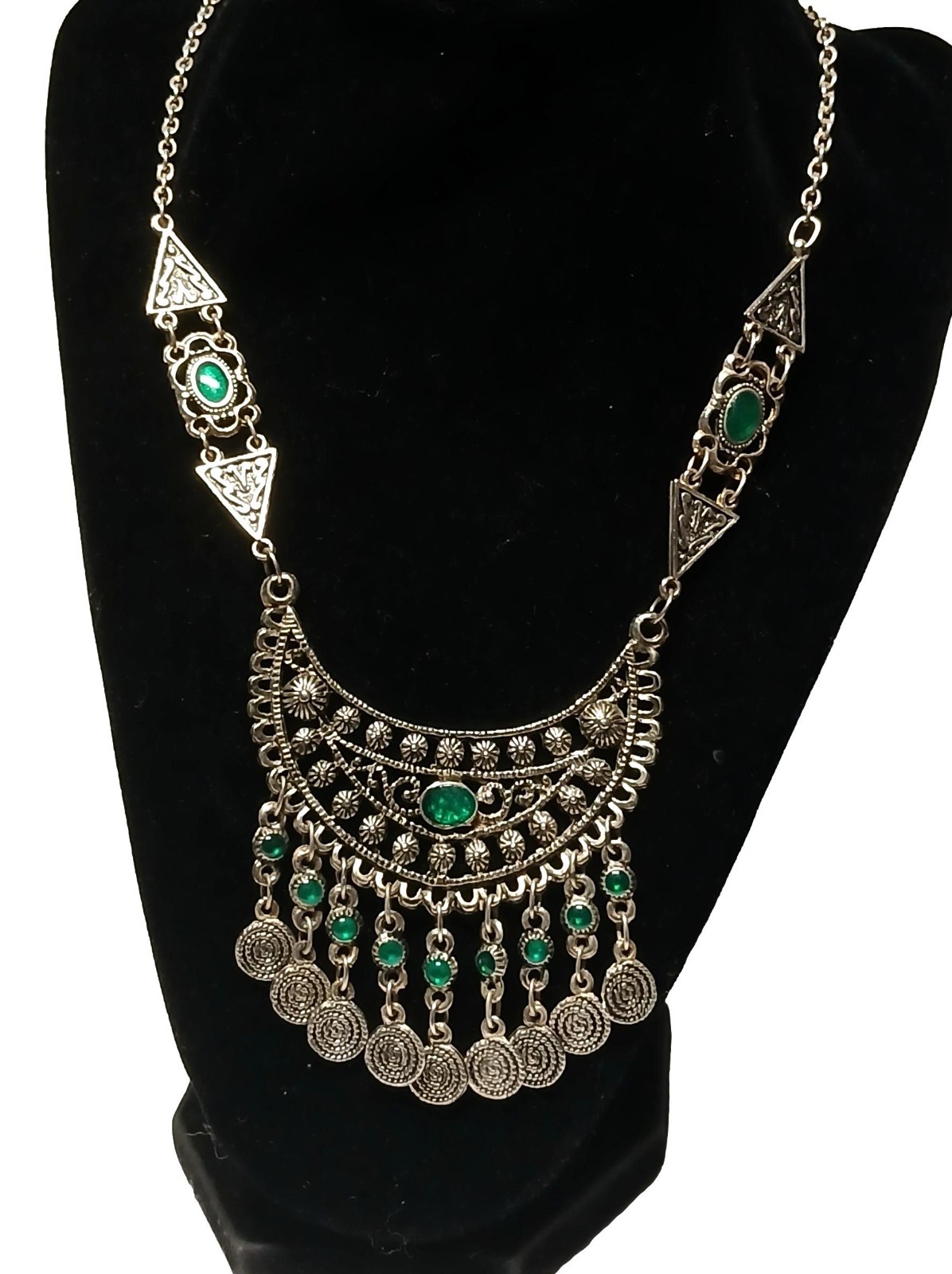 Moroccan african green artisan necklace