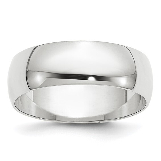 10K Solid White Gold 2mm 3mm 4mm 5mm 6mm 8m Men’s Women’s Wedding Band Ring