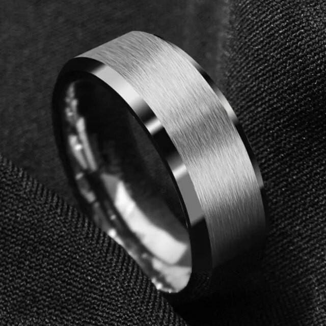 Tungsten Carbide Wedding Band Ring Brushed Silver Mens Jewelry Size 5-17 + Half