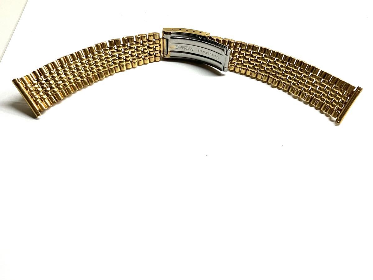 Snake Jubilee Type Vintage 20mm Swiss Jubilee Gold Color SS Band Bracelet