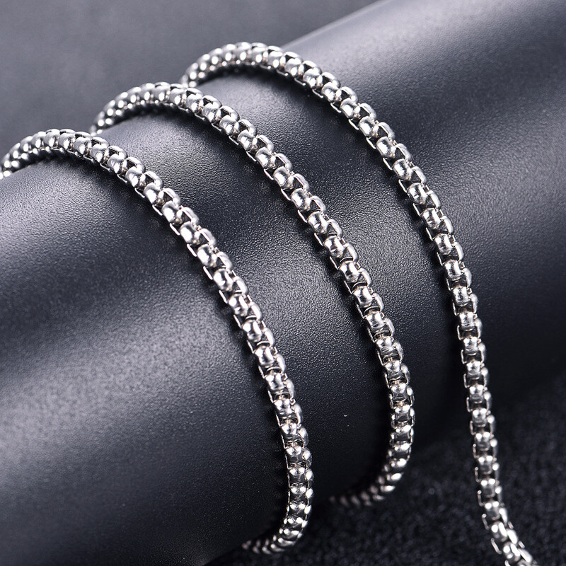 18″-30″ Stainless Steel 2mm/3mm/4mm/5mm/6mm/7mm Smooth Box Chain Necklace #N260