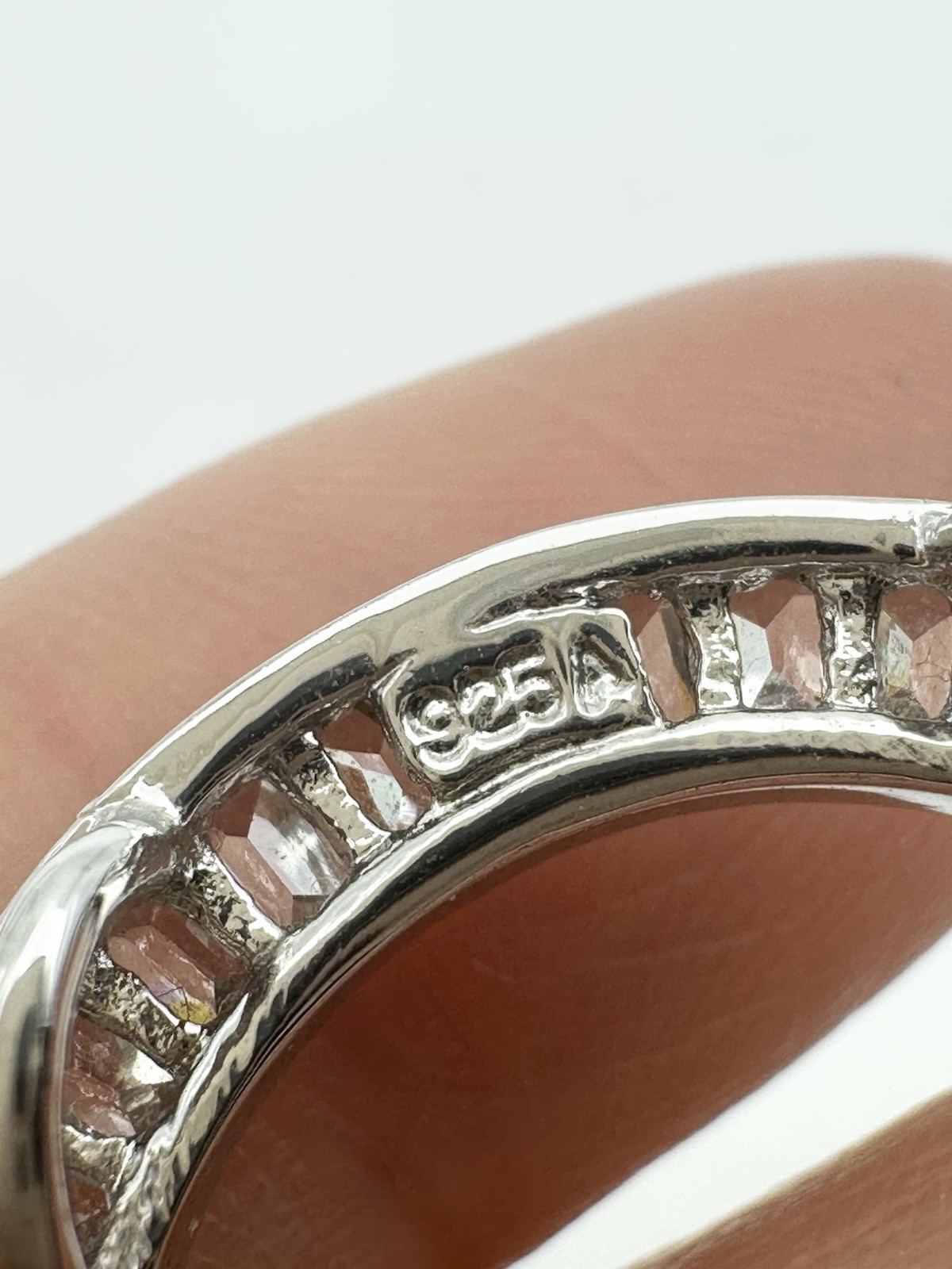 925 Sterling Silver Tapered Baguette-Cut C Z Circle of Life Pendant