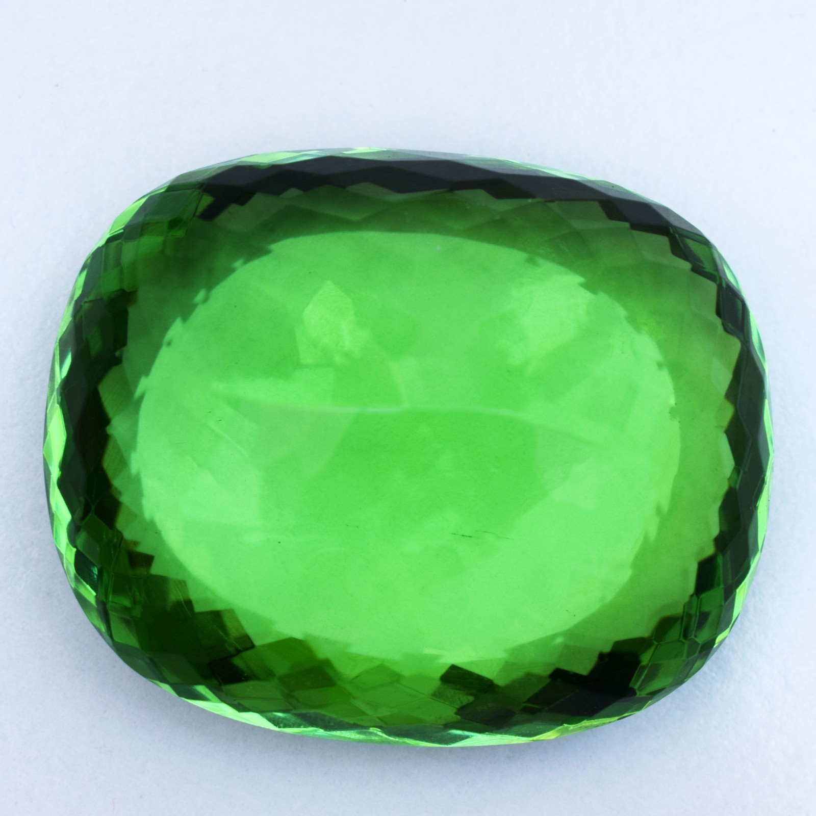 718.50 CT Flawless Green Peridot Cushion Cut Certified Rare Size Loose Gemstone