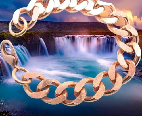 Solid Copper 5/8 of an inch wide – Men’s 9 Inch Link Bracelet CB639G.