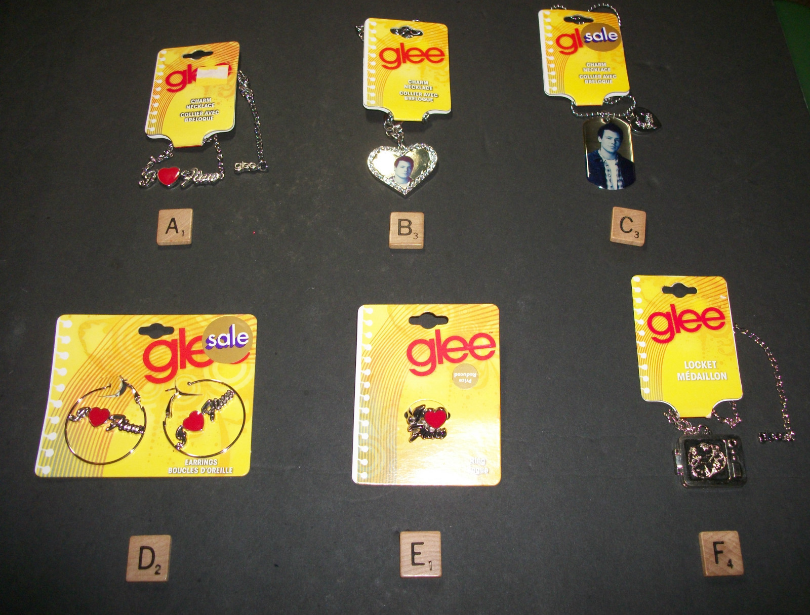 COREY MONTEITH Glee Themed Jewelry- Necklaces-Rings-Earrings All Brand NEW