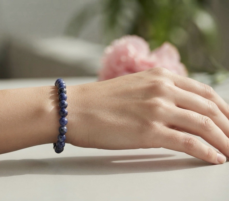 Wholesale Lot 6 Pcs Natural Sodalite 6mm 7.5” Crystal Healing Stretch Bracelet
