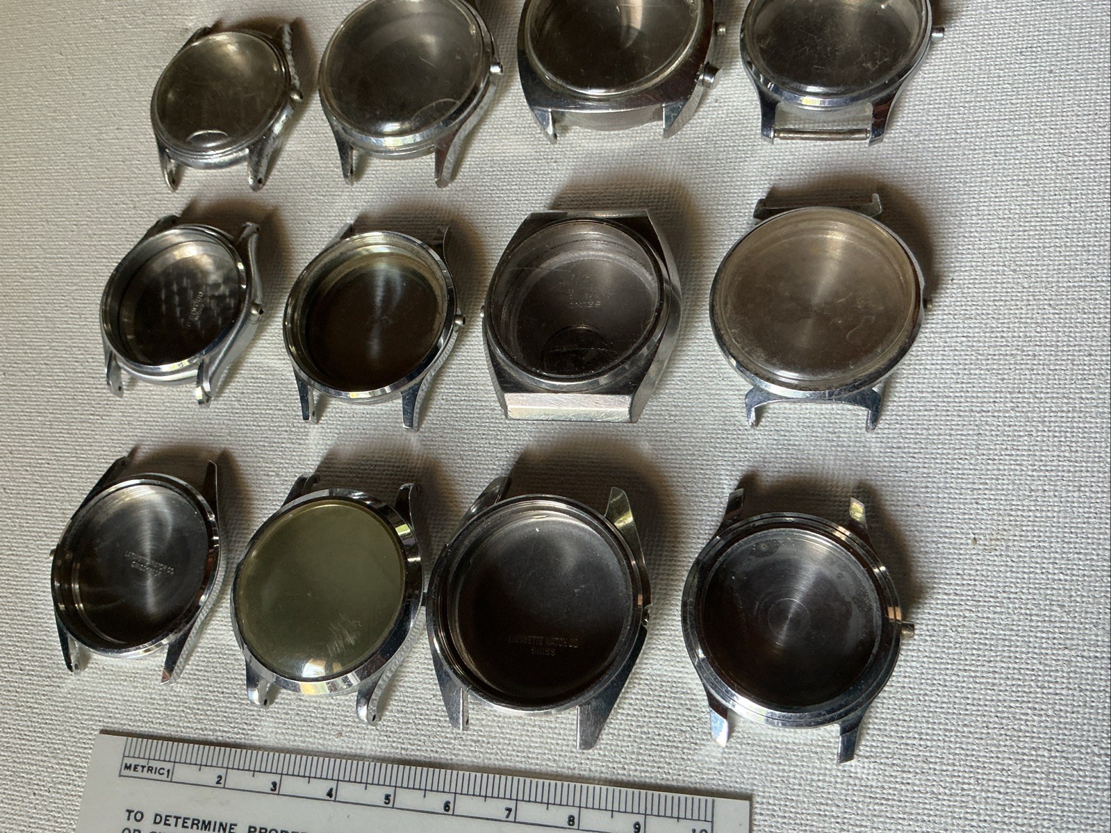 Lot Of Men’s Vintage Wristwatch Case Cases For Parts Or Repair