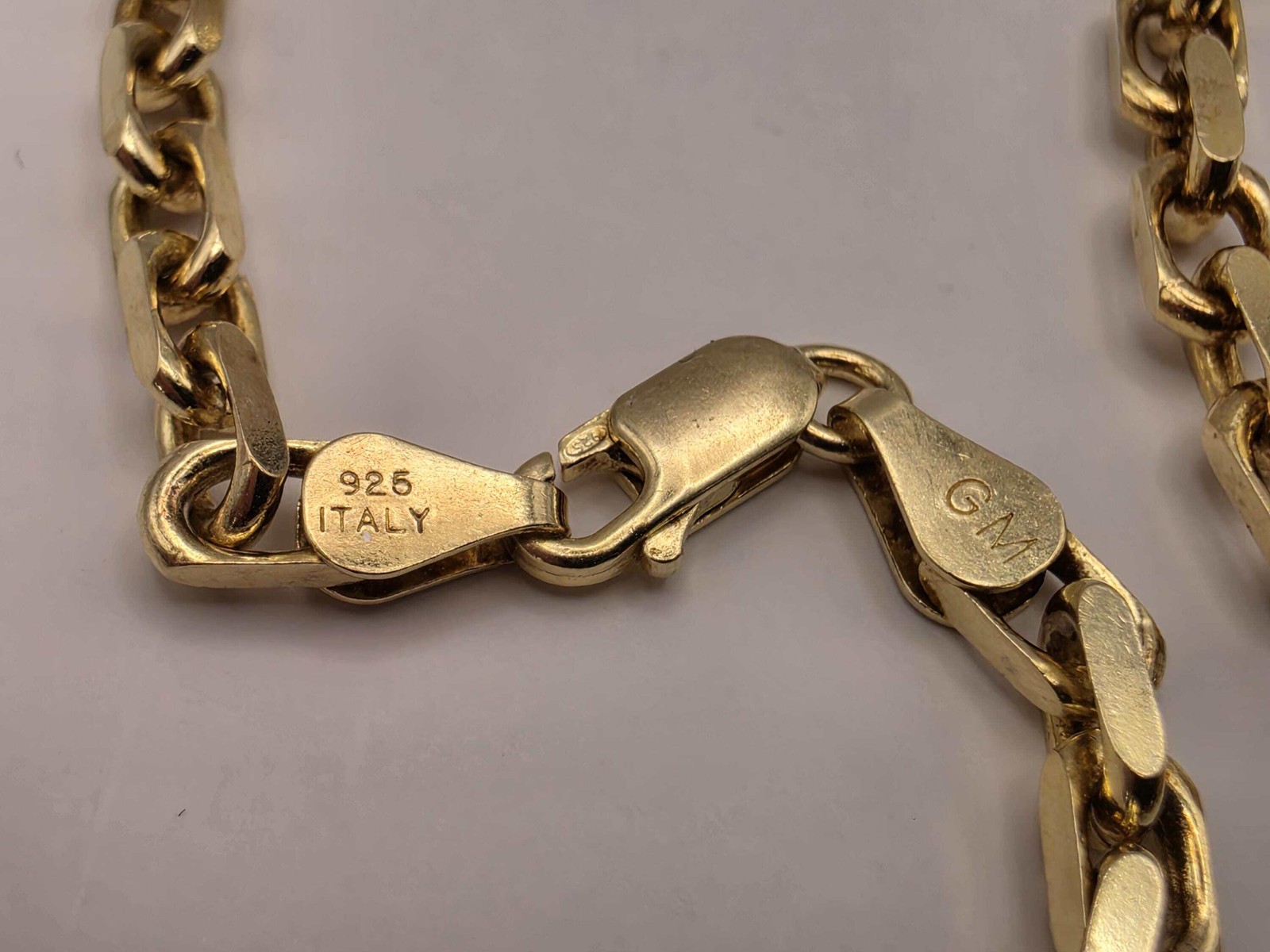 18K Gold Plated Rolo Cable Chain Necklace, Sterling Silver, 20″ 4.2mm, Unisex Go