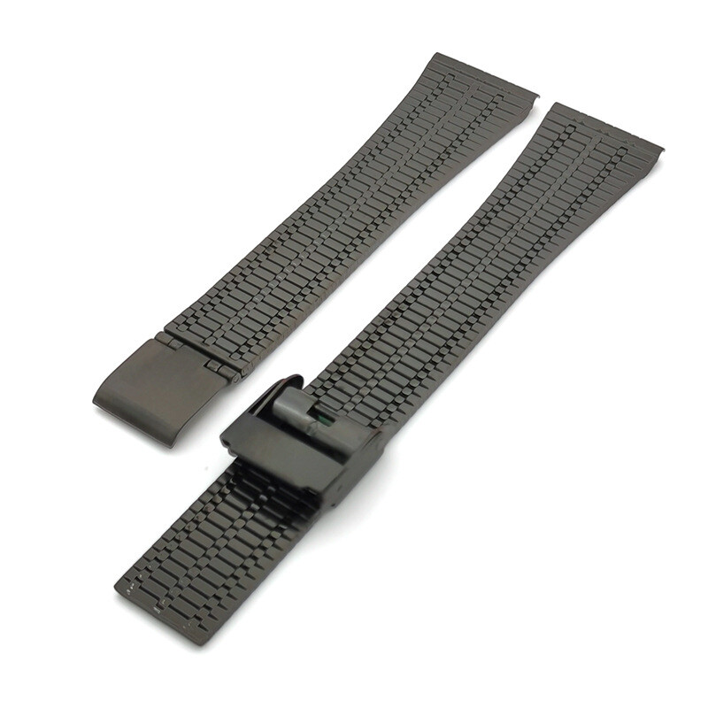 Tapered Stainless Steel Watch Strap 18mm 20mm 22mm Quick Release 7 Bead Bracelet