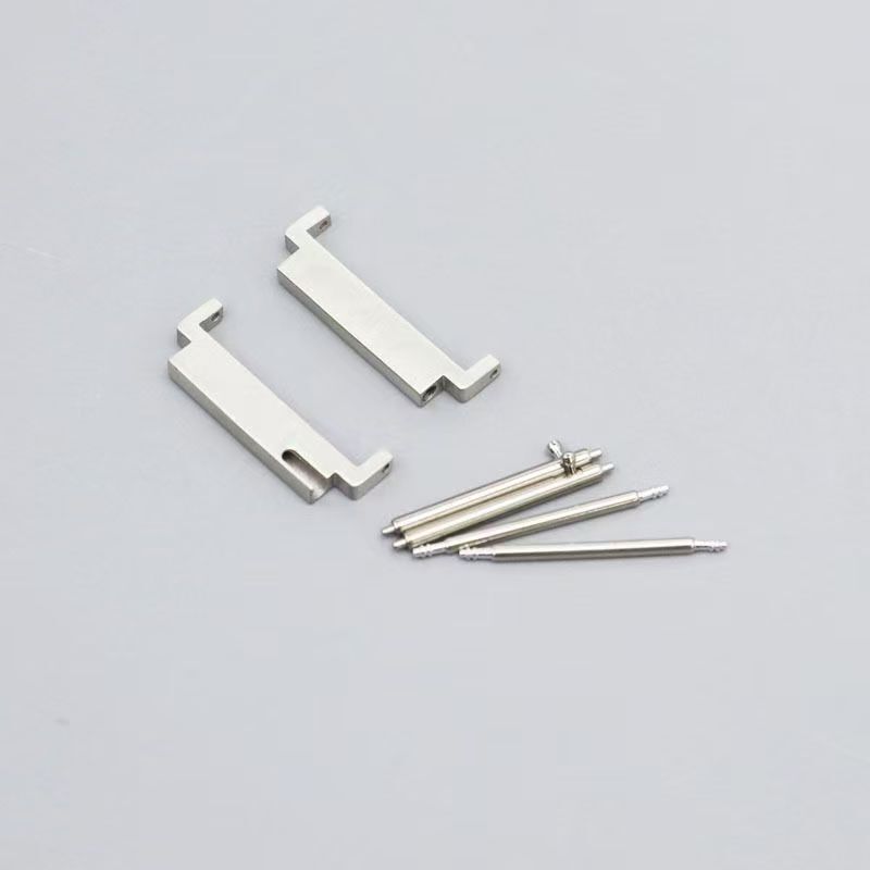 2 Set Black Sliver Watch Strap adapter For 20mm TO 22mm Metal Stainless Steel