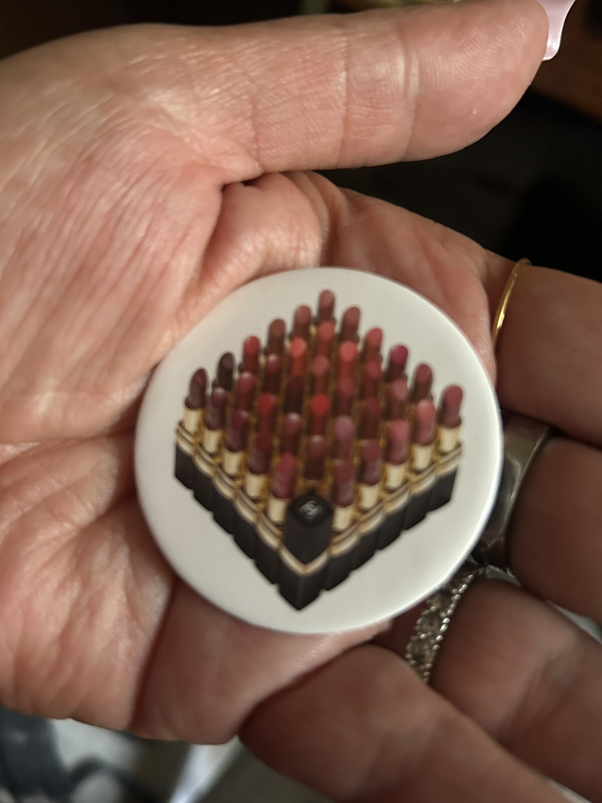 CHANEL BADGE PIN Chanel Logo Lipstick Gwp Limited Edition – Authentic Guaranteed