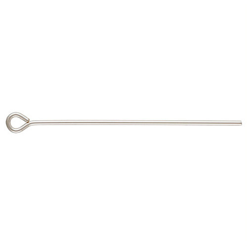925 Sterling Silver Eye Pins, 24gauge, 1″,1.5″,2″ 50pc pack All lengths Eyepins