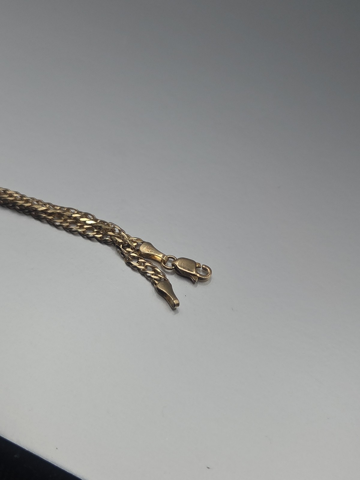 14k Yellow Gold Double Curb Link Bracelet 7″/3.7mm/4gr