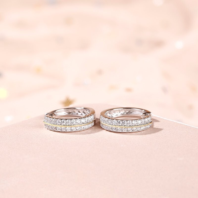 1Ct Round Cut Lab-Created Diamond Jali Design Hoop Earrings 14K White Gold Over