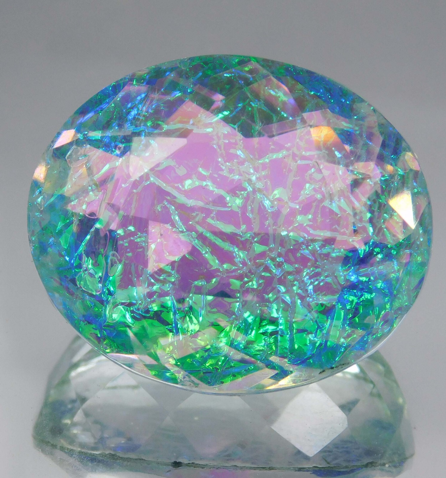 54.50 Ct Natural Monarch Fire Opal Doublet Oval Cut CERTIFIED Loose Gemstone